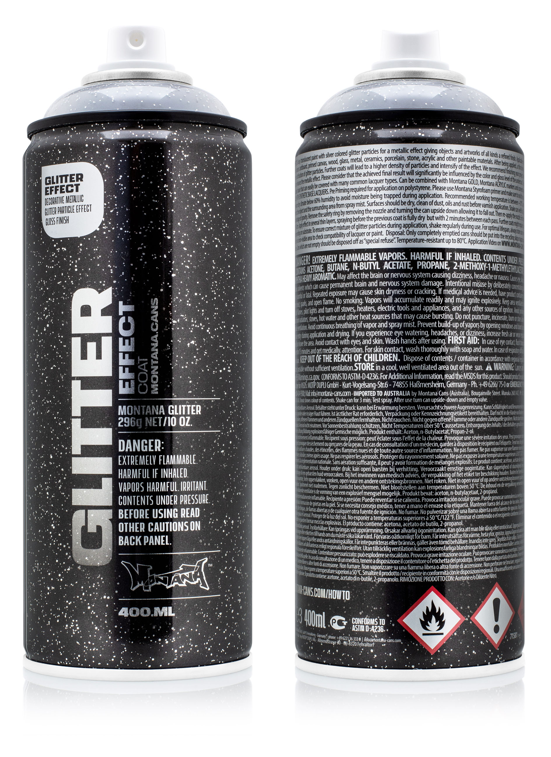 Montana Cans - Montana BLACK High-Pressure Cans Spray Color - 400ml Cans -  Black 